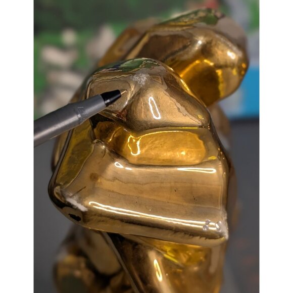 Jaru Lovers Embrace Sculpture MCM Cubist Gold plated - Picture 7 of 16